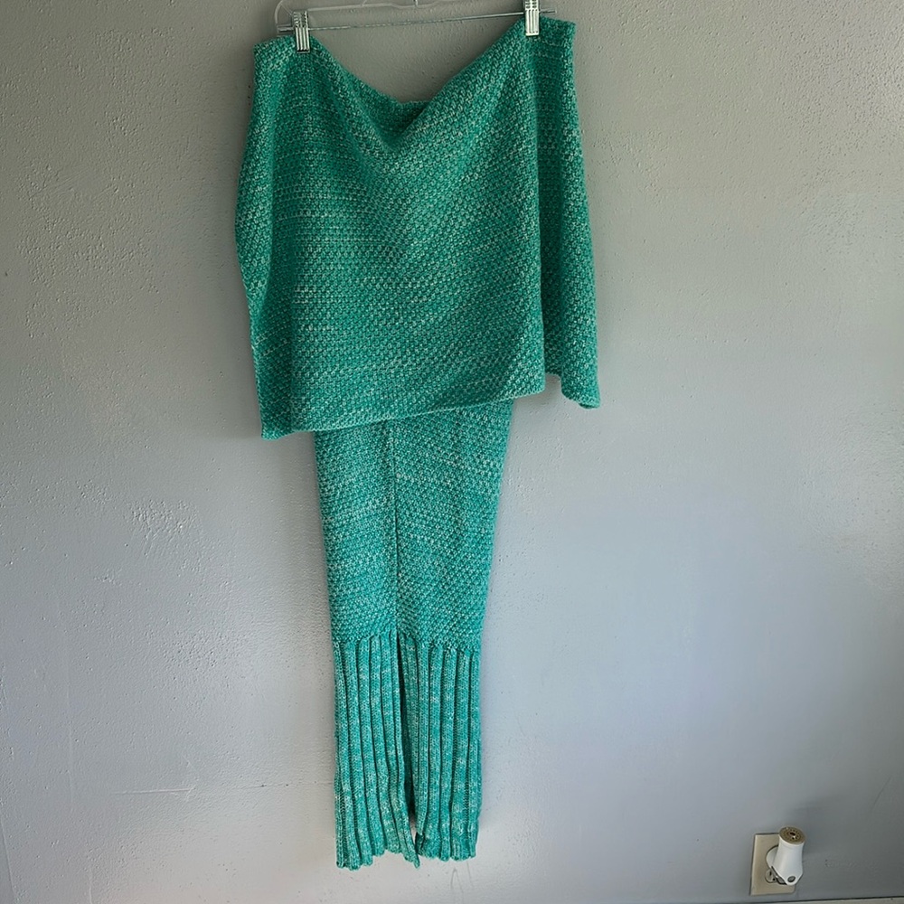 Mermaid tale crocheted Afghan handmade